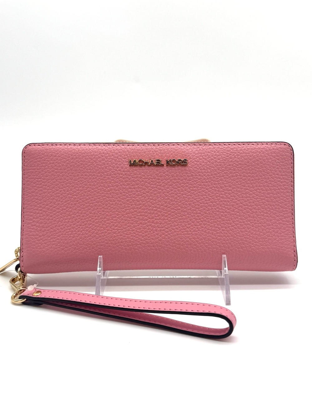 Michael Kors Jet Set Travel Large Leather Continental Wallet - Carnation Pink